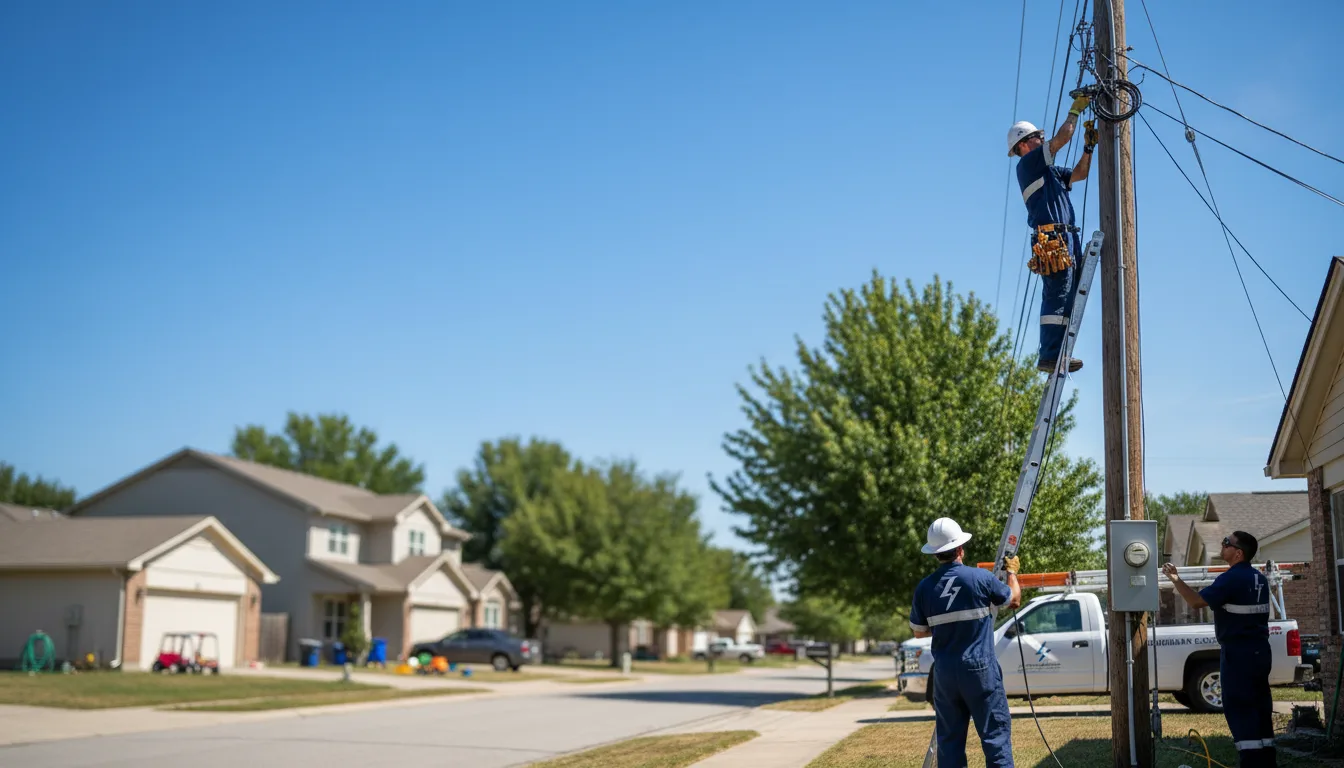 Residential electrician providing installation services in Hartford, WI